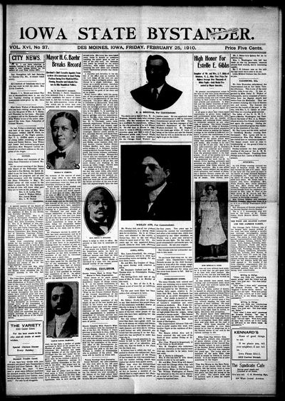 Iowa State Bystander, Feb 25, 1910