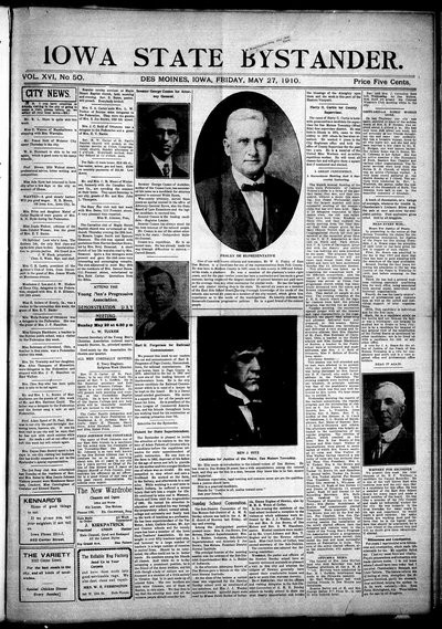 Iowa State Bystander, May 27, 1910