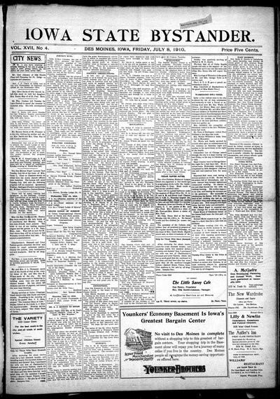 Iowa State Bystander, Jul 8, 1910