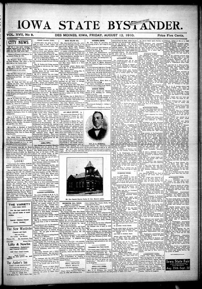 Iowa State Bystander, Aug 12, 1910