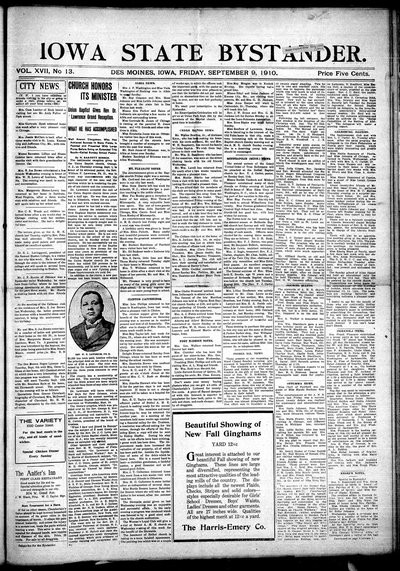 Iowa State Bystander, Sep 9, 1910