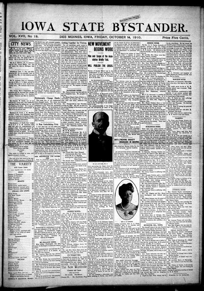 Iowa State Bystander, Oct 14, 1910