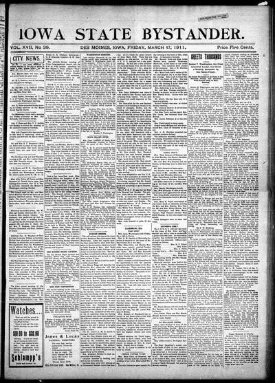 Iowa State Bystander, Mar 17, 1911