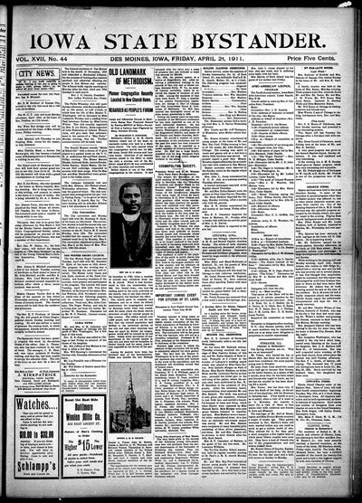 Iowa State Bystander, Apr 21, 1911