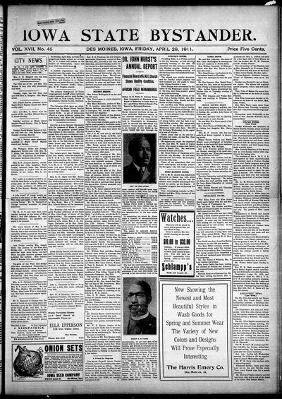 Iowa State Bystander, Apr 28, 1911