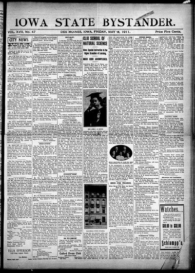 Iowa State Bystander, May 12, 1911