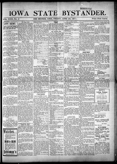 Iowa State Bystander, Jun 23, 1911