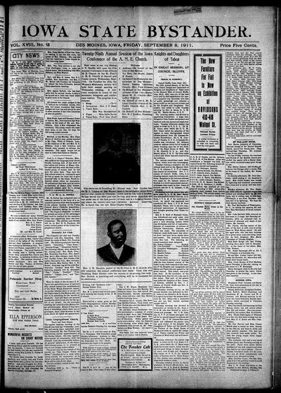 Iowa State Bystander, Sep 8, 1911