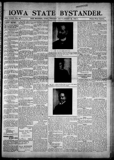 Iowa State Bystander, Sep 15, 1911
