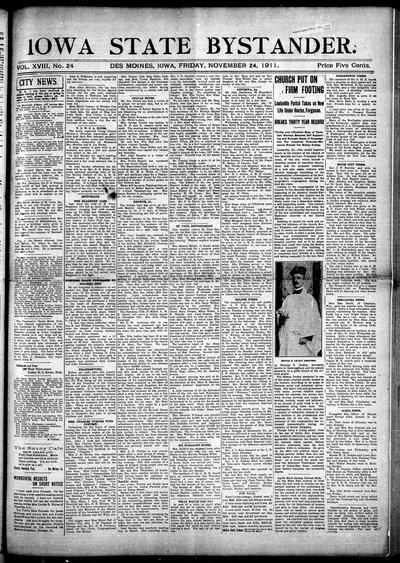 Iowa State Bystander, Nov 24, 1911