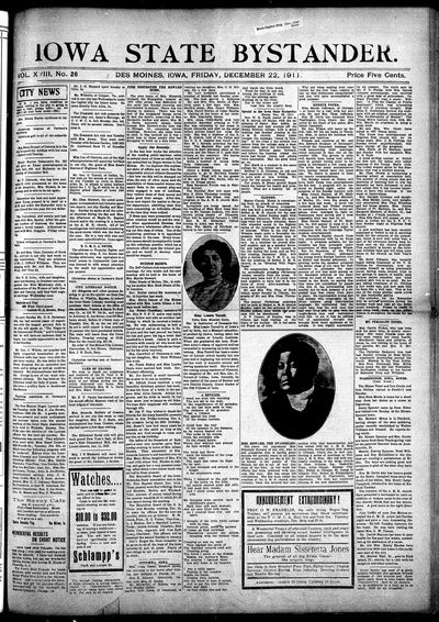 Iowa State Bystander, Dec 22, 1911