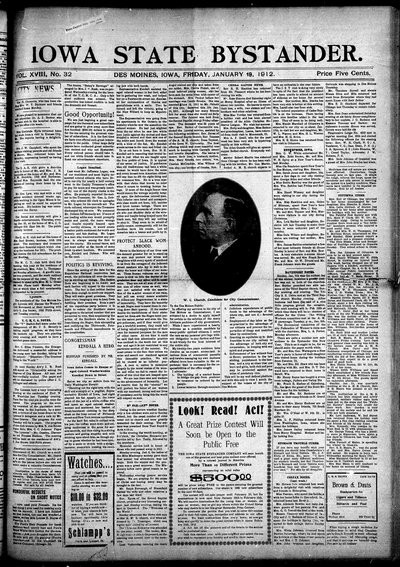 Iowa State Bystander, Jan 19, 1912