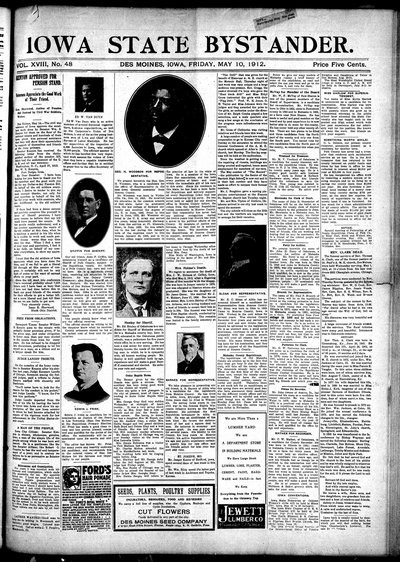 Iowa State Bystander, May 10, 1912