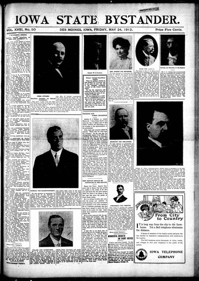 Iowa State Bystander, May 24, 1912