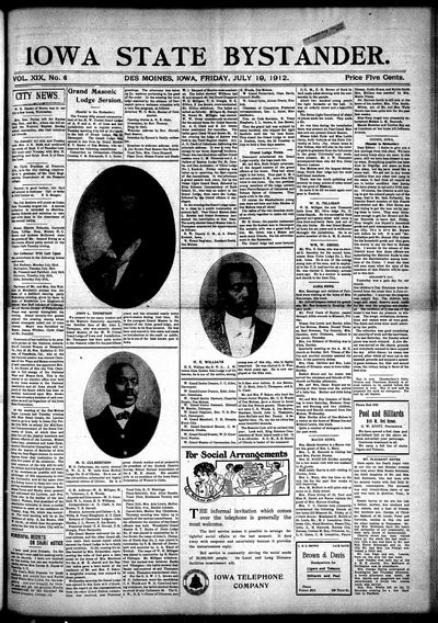 Iowa State Bystander, Jul 19, 1912