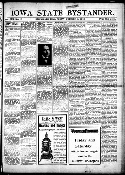 Iowa State Bystander, Oct 11, 1912