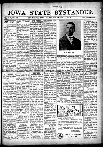 Iowa State Bystander, Nov 15, 1912