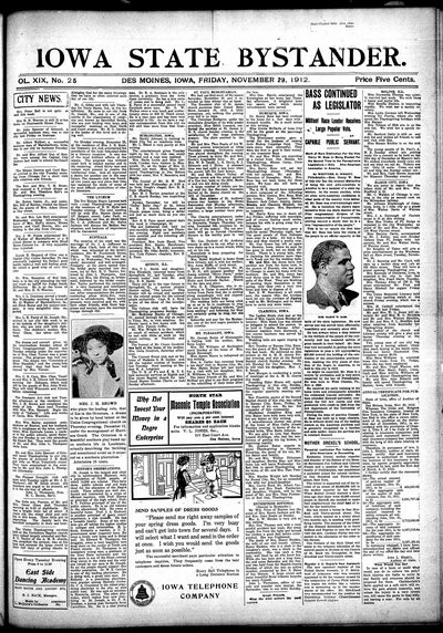 Iowa State Bystander, Nov 29, 1912