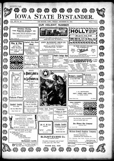 Iowa State Bystander, Dec 20, 1912