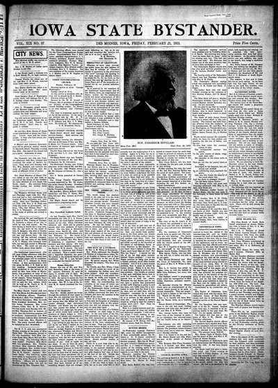 Iowa State Bystander, Feb 21, 1913