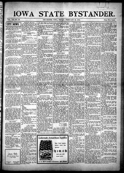 Iowa State Bystander, Feb 28, 1913