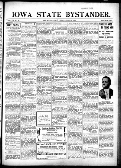Iowa State Bystander, Apr 18, 1913