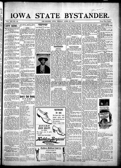 Iowa State Bystander, Apr 25, 1913
