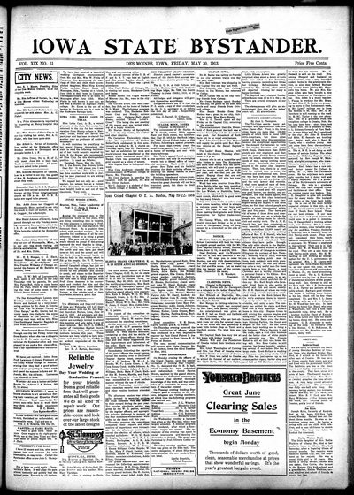 Iowa State Bystander, May 30, 1913