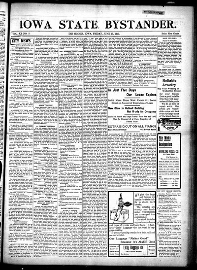 Iowa State Bystander, Jun 27, 1913