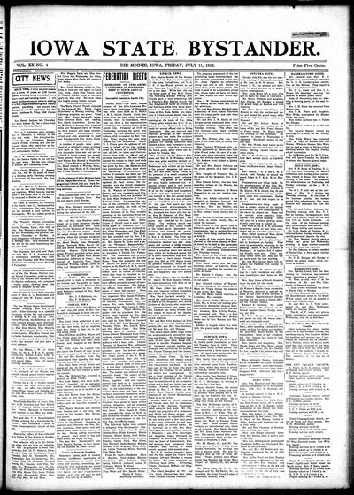 Iowa State Bystander, Jul 11, 1913