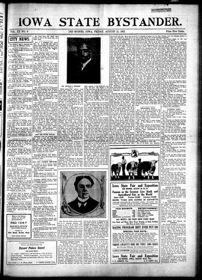 Iowa State Bystander, Aug 15, 1913