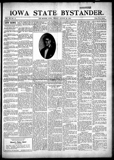 Iowa State Bystander, Aug 29, 1913