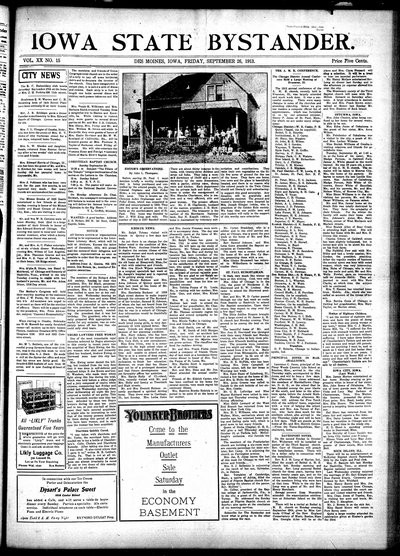Iowa State Bystander, Sep 26, 1913