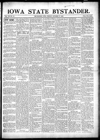 Iowa State Bystander, Oct 17, 1913