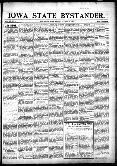 Iowa State Bystander, Oct 24, 1913