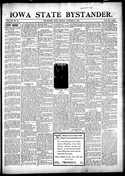 Iowa State Bystander, Oct 31, 1913