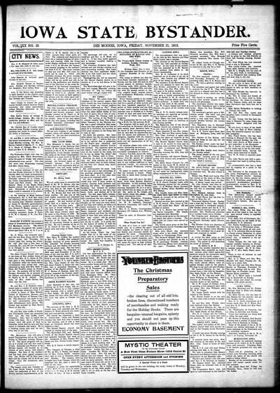 Iowa State Bystander, Nov 21, 1913
