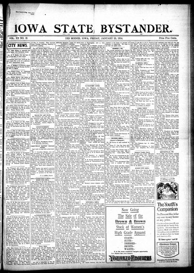 Iowa State Bystander, Jan 23, 1914