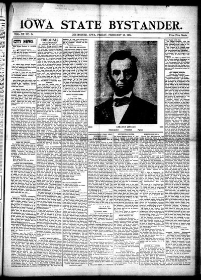 Iowa State Bystander, Feb 13, 1914