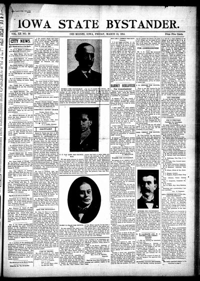 Iowa State Bystander, Mar 13, 1914