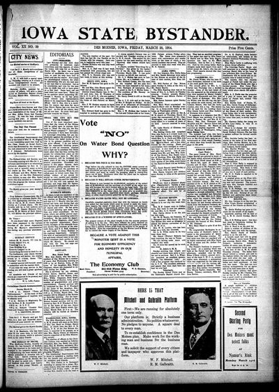 Iowa State Bystander, Mar 20, 1914