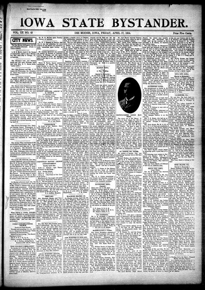 Iowa State Bystander, Apr 17, 1914