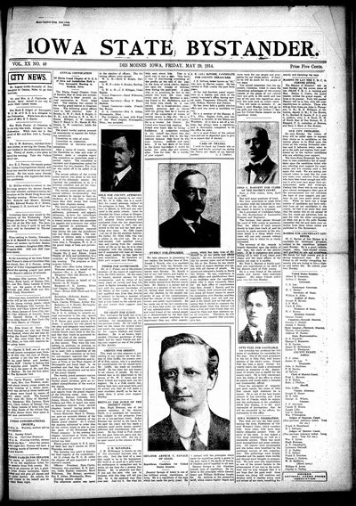 Iowa State Bystander, May 29, 1914