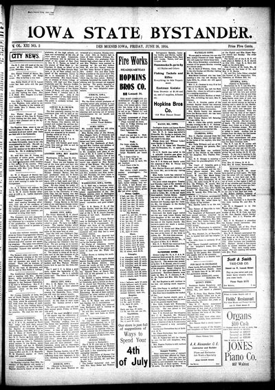 Iowa State Bystander, Jun 26, 1914