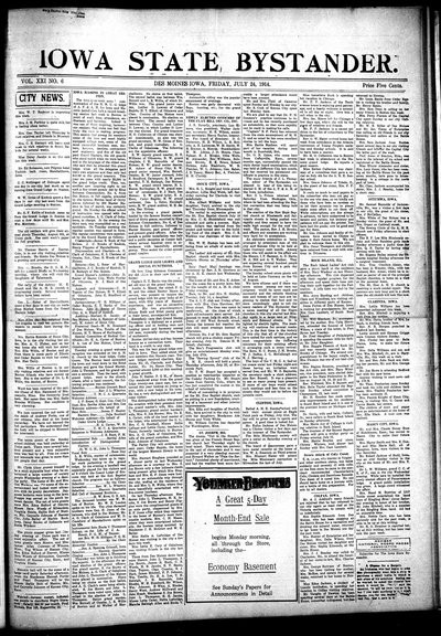 Iowa State Bystander, Jul 24, 1914