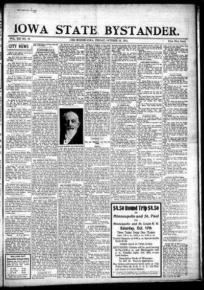 Iowa State Bystander, Oct 16, 1914