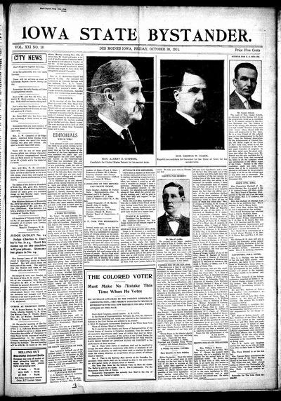 Iowa State Bystander, Oct 30, 1914