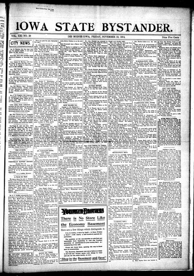 Iowa State Bystander, Nov 13, 1914