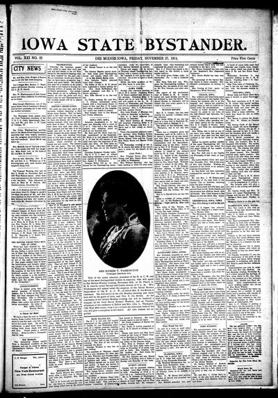 Iowa State Bystander, Nov 27, 1914
