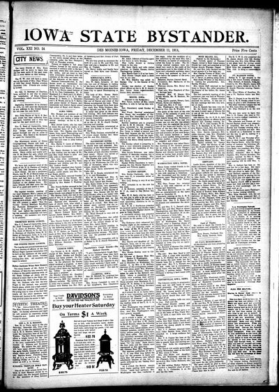 Iowa State Bystander, Dec 11, 1914